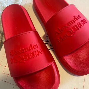 Alexander McQueen Vibrant Red Slides